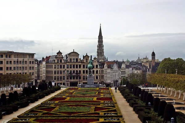 Брюссель Бельгия 2016 Garden Mont Des Arts Meaning Hill Mount — стоковое фото