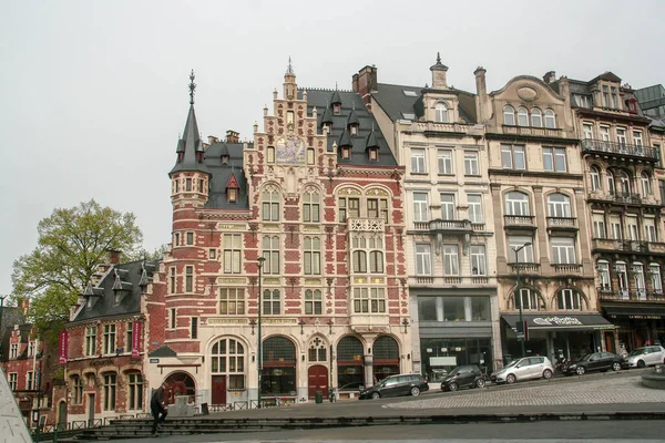 Brüssel Belgien 2016 Gebäude Der Ravensteinstraße Fassaden Der Schönen Historischen — Stockfoto