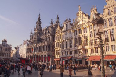 Brüksel, Belçika; 01 05 2016. Maison du roi Bruxelles (İngilizce: King 's House Brüksel). Brüksel 'deki Grand Place, Belçika' daki Brüksel Müzesi.