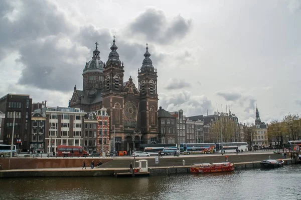 Amsterdam Holandia 2016 Bazylika Mikołaja Holendersku Basiliek Van Heilige Nicolaas — Zdjęcie stockowe