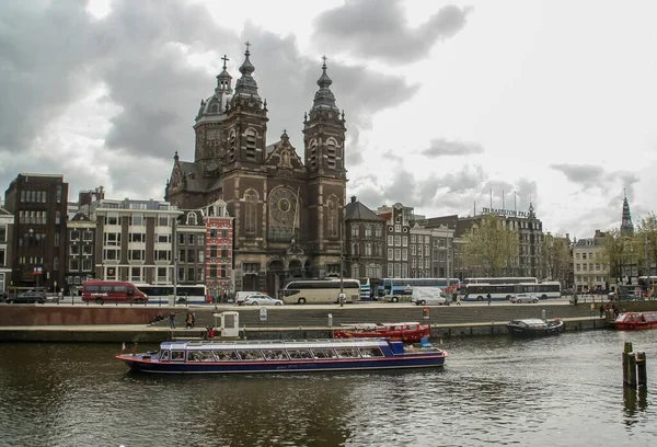 Amsterdam Olanda 2016 Basilica San Nicola Olandese Basiliek Van Heilige — Foto Stock