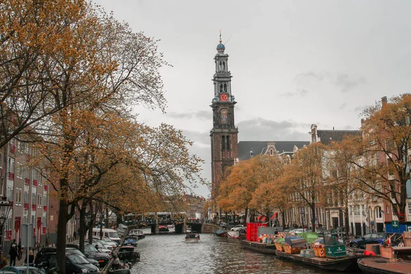 Amszterdam Hollandia 2016 Westerkerk Angol Nyugati Templom Amszterdami Reestraat Utcából — Stock Fotó