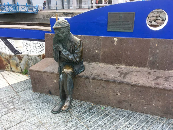 Пуэрто Моган Испания 2018 Статуя Эласа Гарсии Эрнандеса Скамейке Доктора — стоковое фото