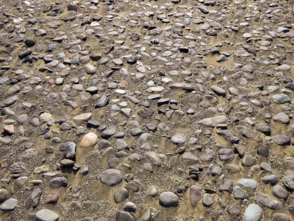 Küstenkiesel Modelliert Durch Meeresströmungen Und Erosion Von Luft Und Sand — Stockfoto