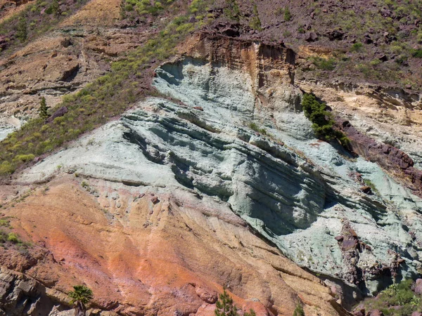 Monumento Natural Los Azulejos Azulejos Veneguera Formação Geológica Origem Vulcânica — Fotografia de Stock