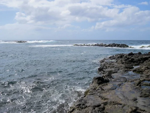 Küstenlandschaft Der Stadt Puertillo Insel Gran Canaria Spanien Schroffe Landschaft — Stockfoto