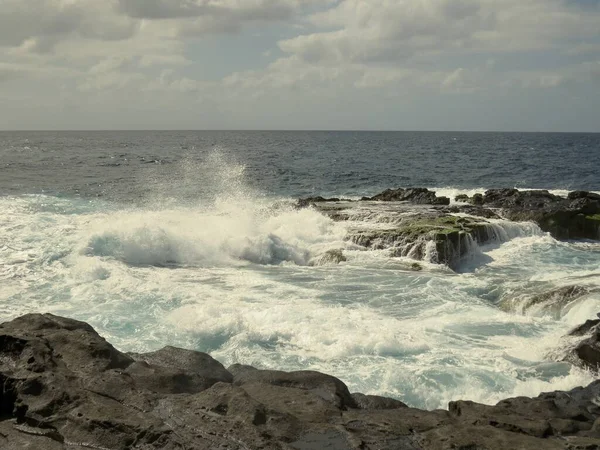 Παράκτια Τοπίο Της Πόλης Puertillo Gran Canaria Island Ισπανία Παχύ — Φωτογραφία Αρχείου