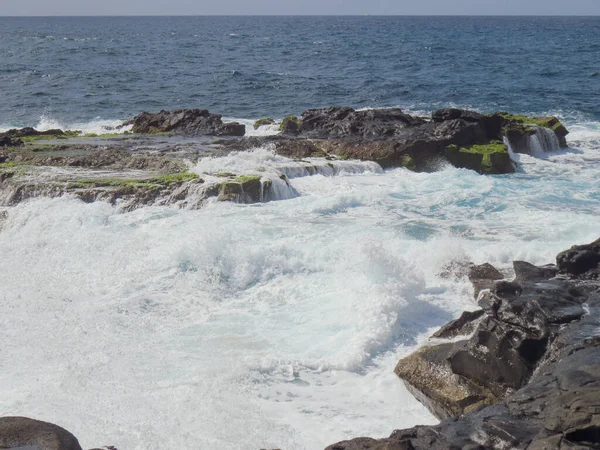 Παράκτια Τοπίο Της Πόλης Puertillo Gran Canaria Island Ισπανία Παχύ — Φωτογραφία Αρχείου