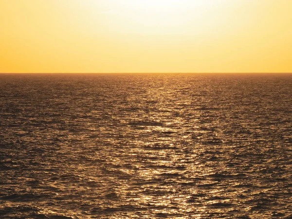 Pôr Sol Puerto Mogan Ilha Gran Canaria Espanha Sol Oceano — Fotografia de Stock