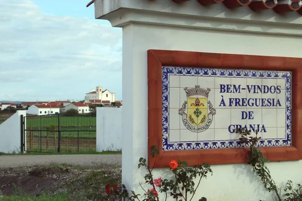 Välkommen Till Granja Liten Portugisisk Kommunen Mourao Översättning Välkommen Till — Stockfoto