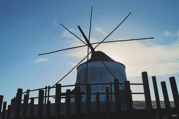 Ветряная Мельница Санлукар Гвадиана Юге Испании Восстановленный Традиционный Мельница Расположенная — стоковое фото