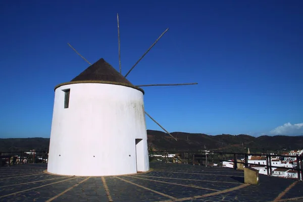 Windmill Sanlucar Guadiana South Spain Restored Traditional Mill Located Hill — Stock Photo, Image