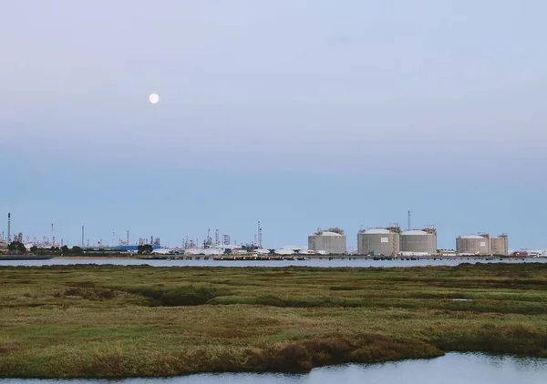 Huelva Spanje 2018 Cepsa Petrochemische Raffinaderij Atlantische Koper Metallurgische Installaties — Stockfoto