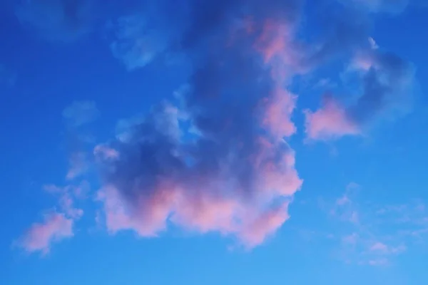 Céu Com Nuvens Cor Rosa Pôr Sol Fundo Desktop Uma — Fotografia de Stock