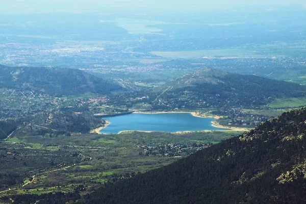 Navacerrada Reservoir Natural Area Barranca Madrid Spain View Path Leads — Stock Photo, Image