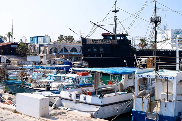 Agia Napa Harbour Boote Hafen Hochseefischerei — Stockfoto