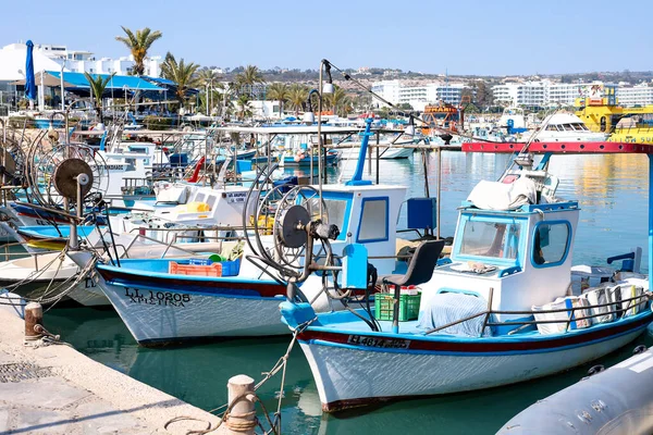 Agia Napa Harbour Barcos Puerto Pesca Marítima —  Fotos de Stock