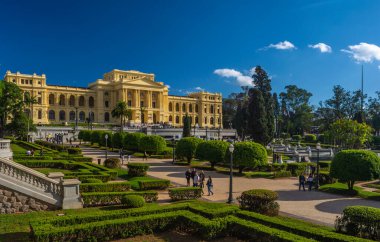 Güzel ve restore edilmiş Ipiranga Müzesi, Sao Paulo, Brezilya
