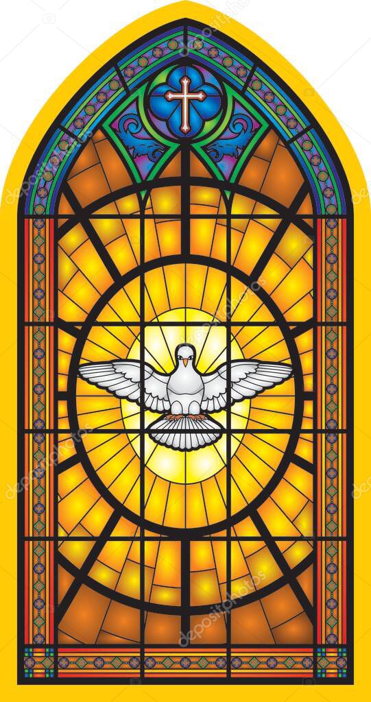 God's Holy Spirit Stained Glass