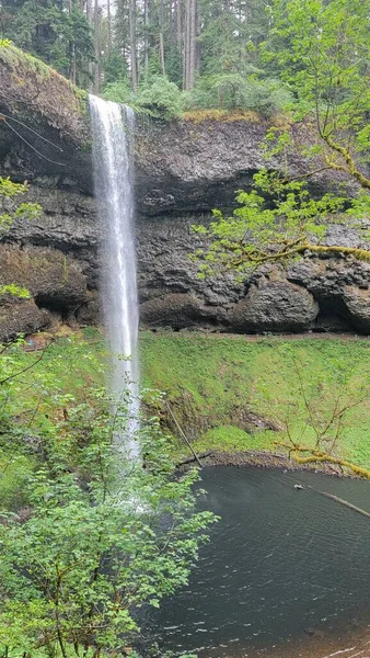 a beautiful waterfall  at Silver Falls State Park, Oregon