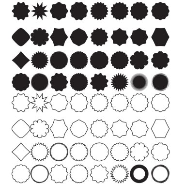 rozet elements.vector şekilleri.