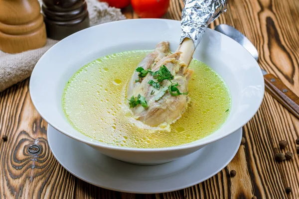 Leckere Shurpa Asiatische Suppe — Stockfoto