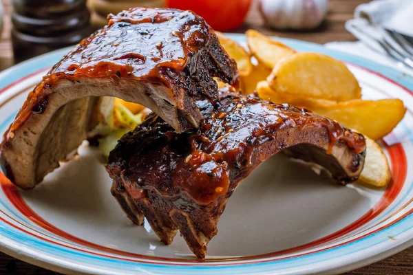 Tasty Barbecue Pork Ribs — Stock Photo, Image