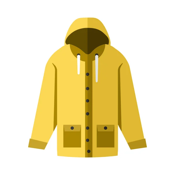 Imperméable Vector Flat Design Jaune — Image vectorielle