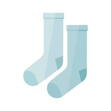 Vektör Düz Tasarım Mavi Çorap