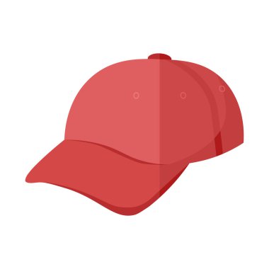 Vector Flat Design Red Snapback 