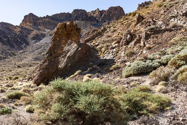 Zapato de la Reina, słynna formacja skalna w Parku Narodowym Teide, Teneryfa, Hiszpania — Zdjęcie stockowe