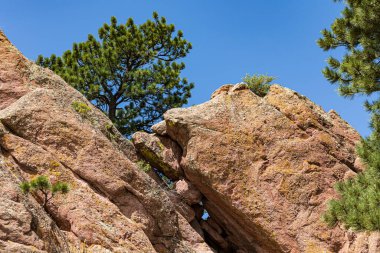 Boulder Red Rocks trail landscape south of Centennial Trailhead, Boulder, Colorado, USA