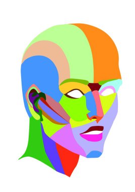 Abstract portrait. Female portrait.  Abstract woman