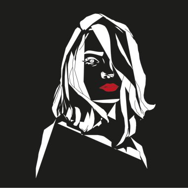 Soyut modern kadın resimleri, sanatsal modaya uygun arka plan şablonları, poster kartları ile karşılaşıyor. Modayı takip eden sanat eserleri, arka planda asgari duvar resimleri. Elle çizilmiş düz biçim