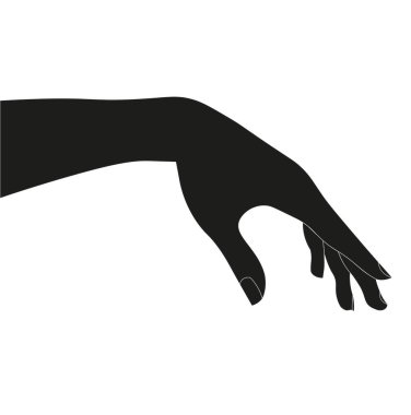 human hands icon over white background, minimalist tattoo concept, line style