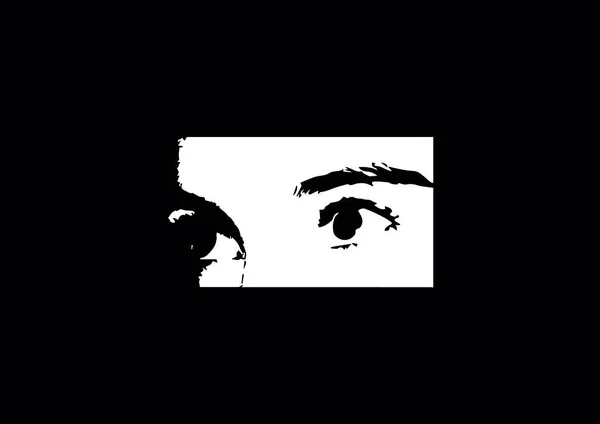 Очі Логотип Очей Чорно Білий Абстрактний Логотип — стокове фото