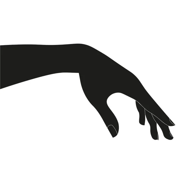 Human Hands Icon White Background Minimalist Tattoo Concept Line Style — Fotografia de Stock
