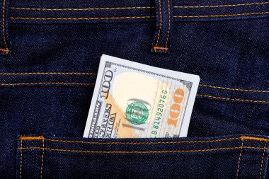 Amerikan dolar YTL banknotlar kot pantolon cebinde