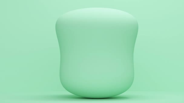 Astratto sfondo menta con sfera di gomma. Animazione del loop astratto — Video Stock