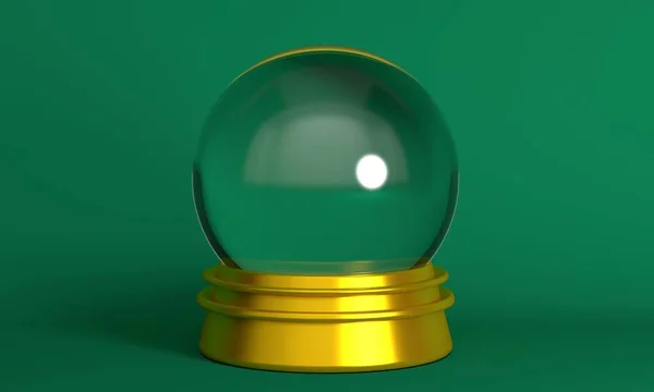 Нарисуйте пустой шар из золота. 3d-рендеринг — стоковое фото