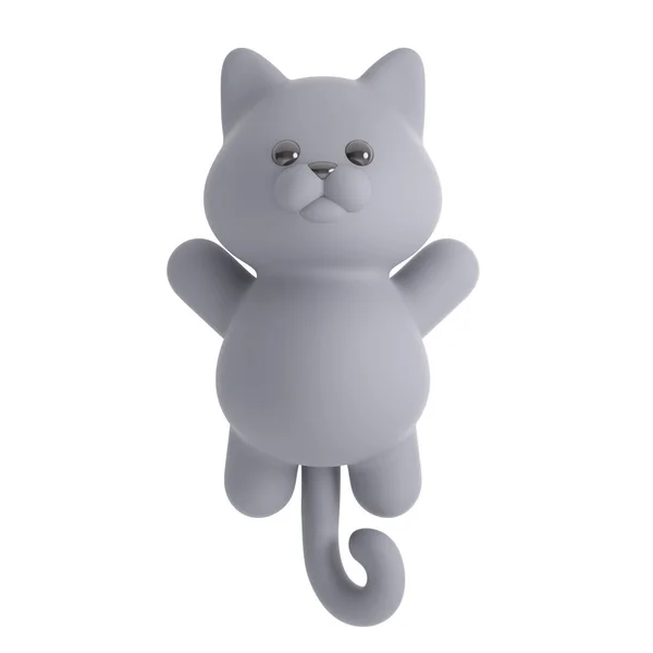 Chat britannique isolé sur blanc. Rendu 3d — Photo