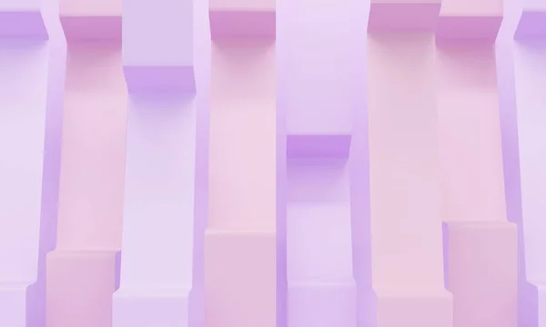 Líneas rosadas podios sobre fondo lila. renderizado 3d —  Fotos de Stock