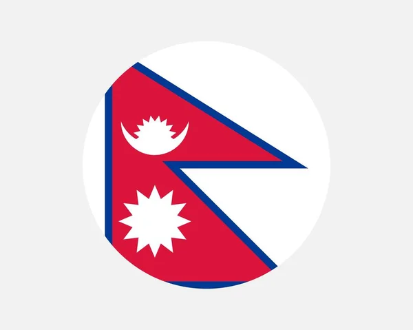 Nepal Country Flag Nepali Nepalese Circle National Flag Federal Democratic — Διανυσματικό Αρχείο