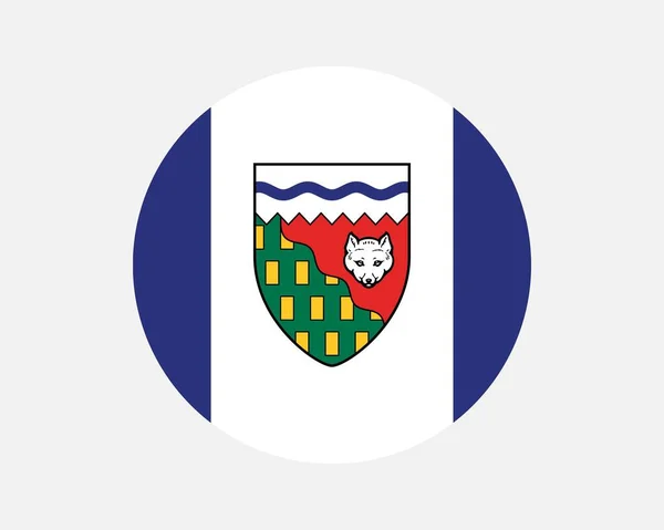 Northwest Territories Canada Flag Bandera Del Círculo Canadiense Territorios Del — Vector de stock