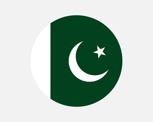 Pakistan Country Flag Pakistani Circle National Flag Islamic Republic Pakistan — стоковый вектор