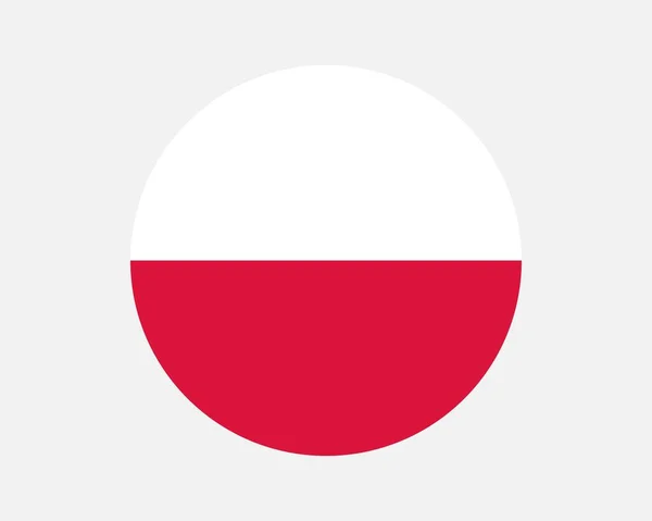 Poland Country Flag Polish Circle National Flag Republic Poland Circular —  Vetores de Stock