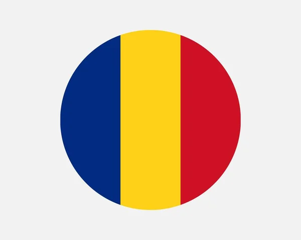 Romania Country Flag Romanian Circle National Flag Romania Circular Shape — стоковий вектор