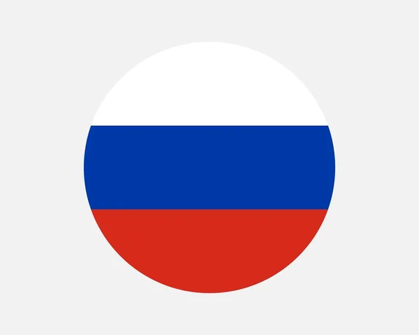 Russia Country Flag Russian Circle National Flag Russian Federation Circular — Stock vektor