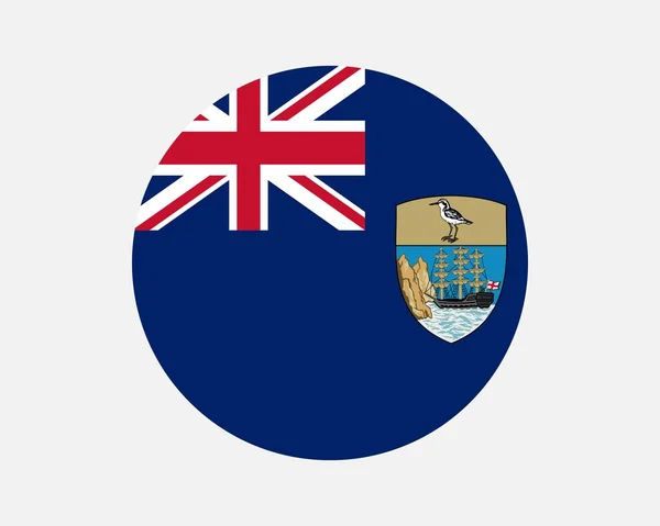 Saint Helena Flag Helenian Circle Flag British Overseas Territory Circular — Stockvector