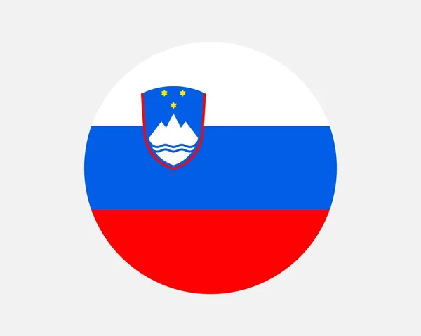 Slovenia Country Flag Slovenian Slovene Circle National Flag Republic Slovenia — Stock Vector